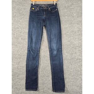Second Yoga Jeans Dark Wash Skinny Fit‎ Women's Denim Pants Size 24